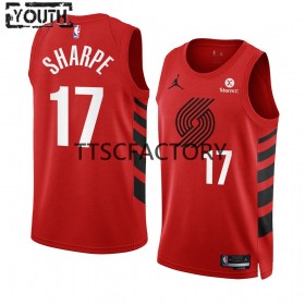 Dres Portland Trail Blazers Shaedon Sharpe 17 Nike 2022-23 Statement Edition Crvena Swingman - Dječji